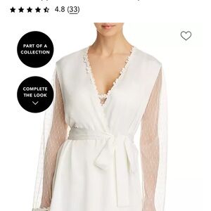 Flora Nikrooz White Sheer Sleeve Robe
